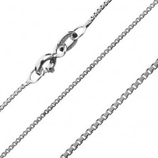 Chain made of 925 silver - small joined squares, 0,9 mm