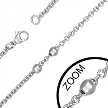 Stainless steel chainlet with beads