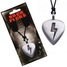 String necklace - black, shiny flat jack, flash