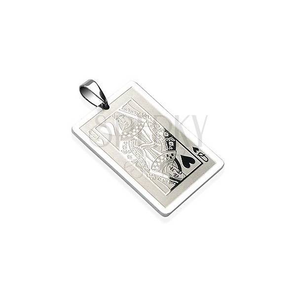 Stainless steel pendant - Queen of Hearts