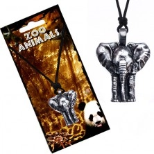 String necklace, fancy elephant pendant