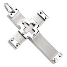 Stainless steel pendant - bolted cross