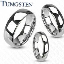 High shine tungsten wedding ring