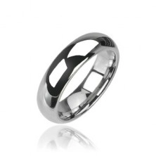 High shine tungsten wedding ring
