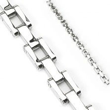 Surgical steel bracelet in chain style with screws