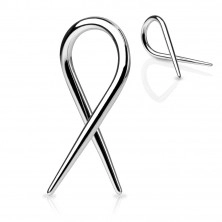 Ear expander of silver colour - stainless steel spiral