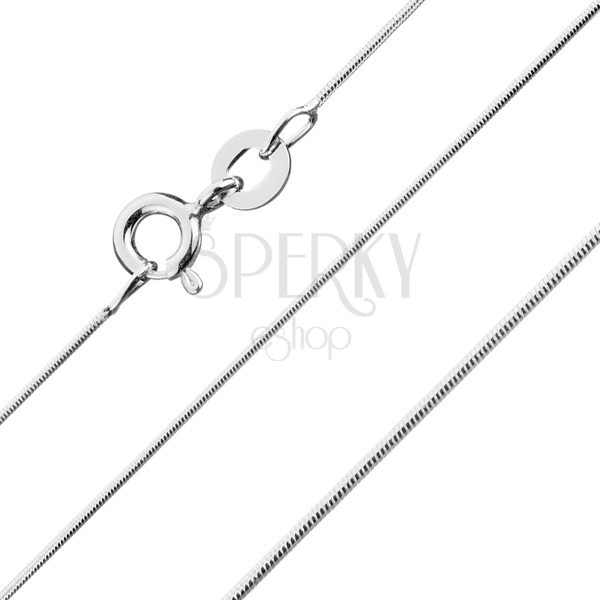 Rounded chain with snake design, 925 silver, width 0,8 mm, length 450 mm