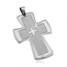 Surgical steel pendant - big cross