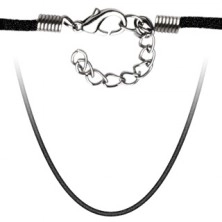 Velvet string for pendant in black colour, adjustable length