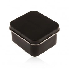 Metal ring gift box, matt black surface