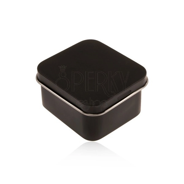 Metal ring gift box, matt black surface