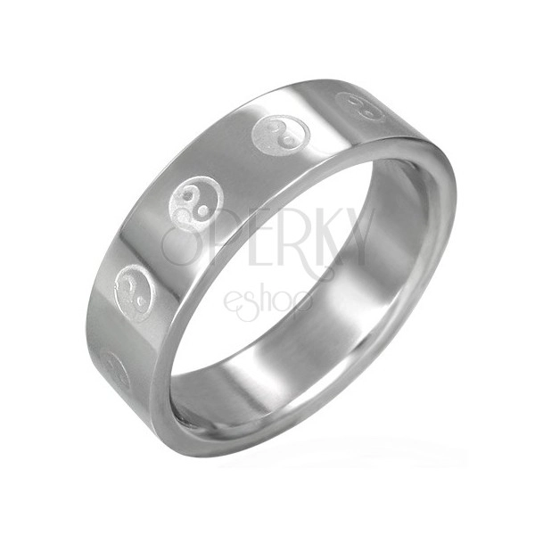 Yin - Yang ring made of steel