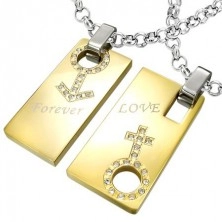Steel pendant Forever Love - symbol of man and woman