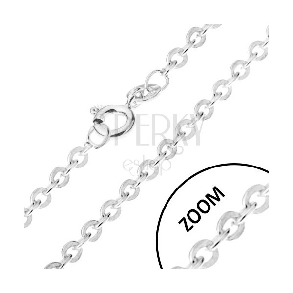 925 silver chain with links joined at right angles, 1,3 mm