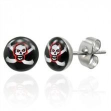 Pirate skull stainless steel earrings