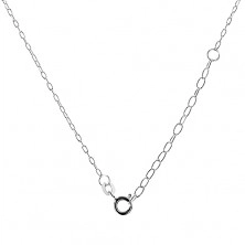 925 silver necklace, bigger ball with notches and smaller smooth ones