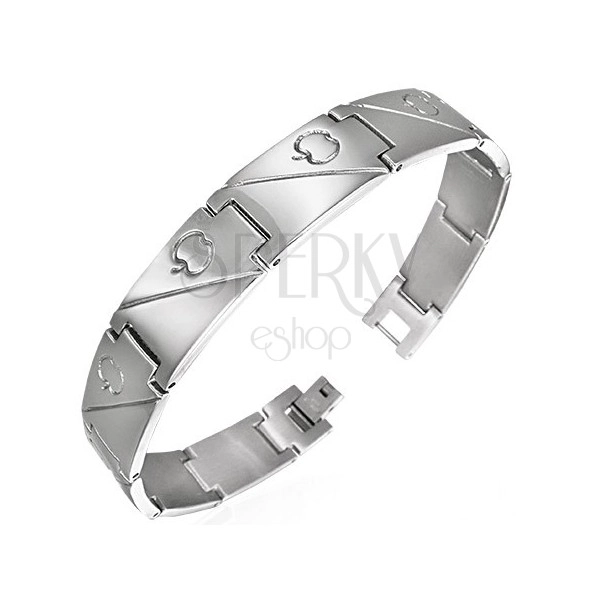 Steel bracelet with apple - symbol of love