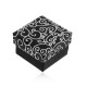 Black-white box for earrings, pendant or ring - twisted pattern