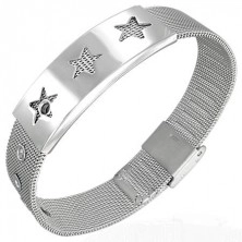 Mesh steel bracelet - stars