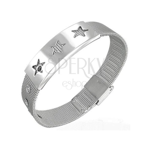 Mesh steel bracelet - stars