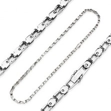 Chain made of surgical steel with imitation of bicycle chain