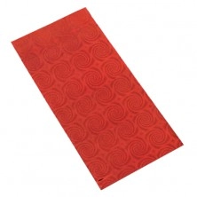 Shiny gift cellophane bag in red colour with mofit of spirals