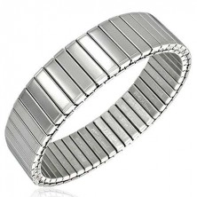 Flexible steel bracelet with smooth links