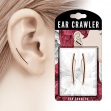 Crawler earrings - smooth shiny arc, various colours