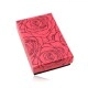 Gift box for a set or a necklace, red-black combination, roses