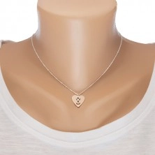 Necklace made of silver 925 – copper heart with INFINITY symbol