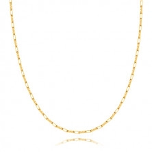 585 gold chain - Figaro motif, oval rings with the stick in the centre, 550 mm