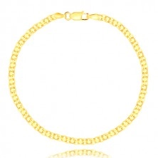 Bracelet made of 585 gold – serial eyelet connection, 200 mm