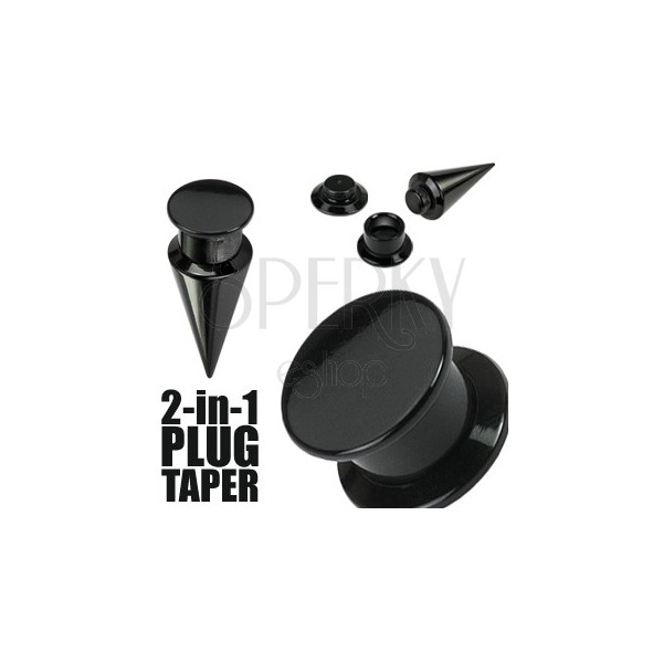 Taper and plug 2 in 1 black