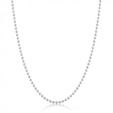 925 silver chain - glossy balls seperated with short sticks, 2 mm