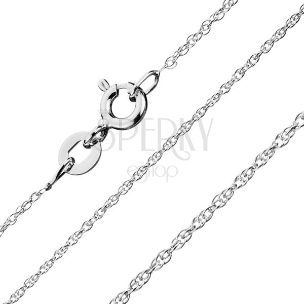 925 silver chain - twisted line, spiral links, width 1,3 mm, length 550 mm