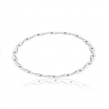 925 Silver bangle – glossy spiral