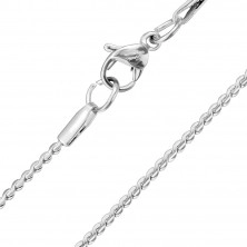 Chain made of stainless steel – glossy links with serpentine pattern