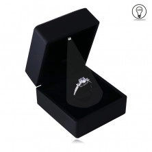 Gift box for a ring – black matt finish, LED light