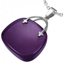 Pendant for women - purple handbag