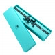 Gift box for diamond jewelry - turquoise design with logo and black bow, oblong shape
