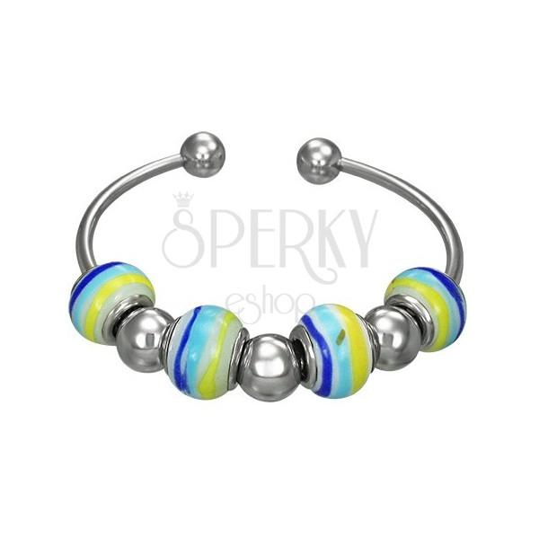 Murano style bracelet - candy ball beads