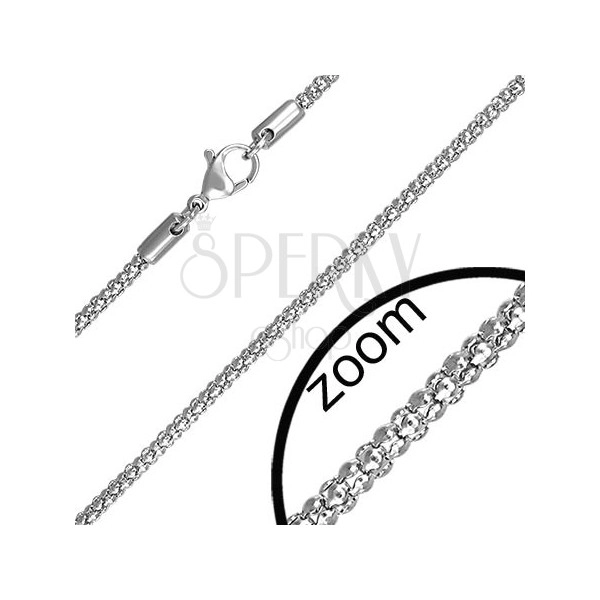 2.3mm steel chain with snake pattern