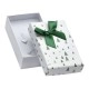 Christmas gift box for earrings or ring - green trees, bow