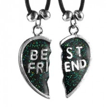 BEST FRIEND necklaces - halved heart