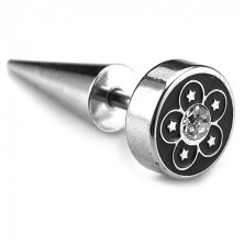 Fake expander - silver flower with zircon