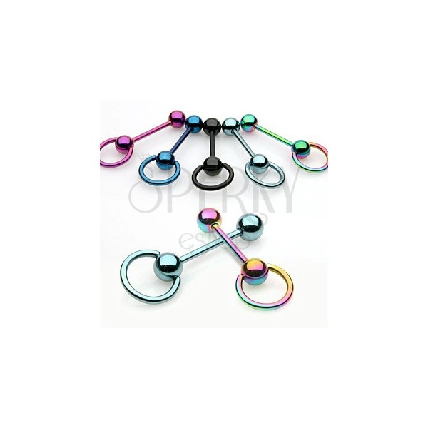 Labret - anodized barbell and loop