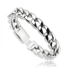 Surgical steel bracelet - chain, waves