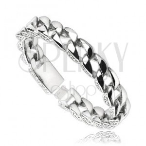 Surgical steel bracelet - chain, waves