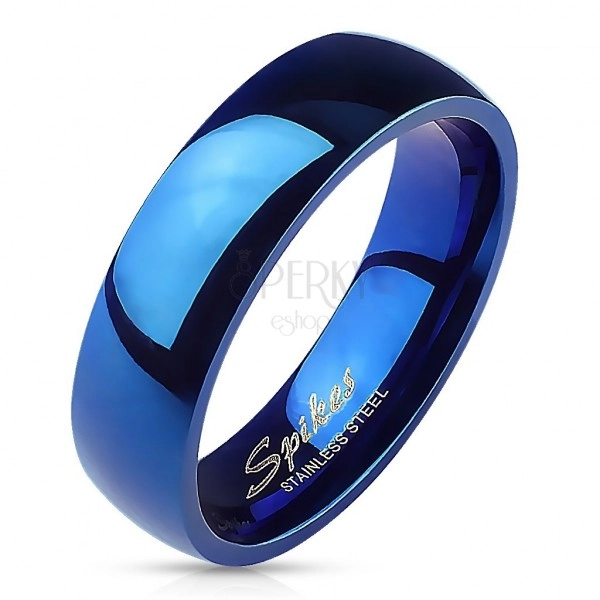 Blue wedding rind with high gloss