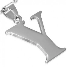 Stainless steel pendant - letter "Y"